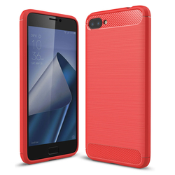 Husa Asus Zenfone 4 Max ZC520KL TPU Carbon Rosu