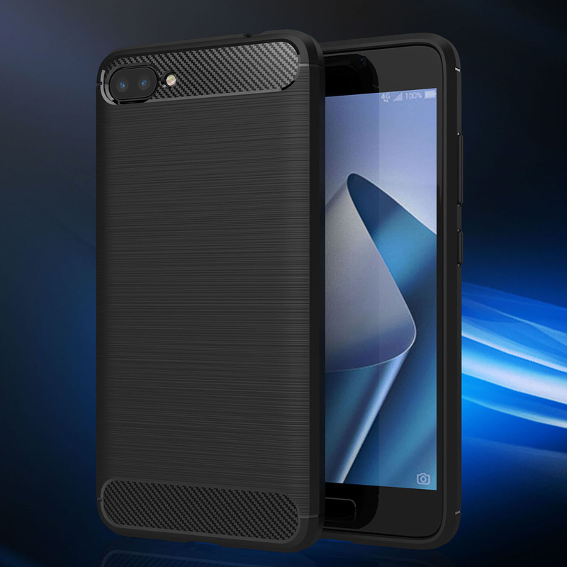 Husa Asus Zenfone 4 Max ZC520KL TPU Carbon Negru