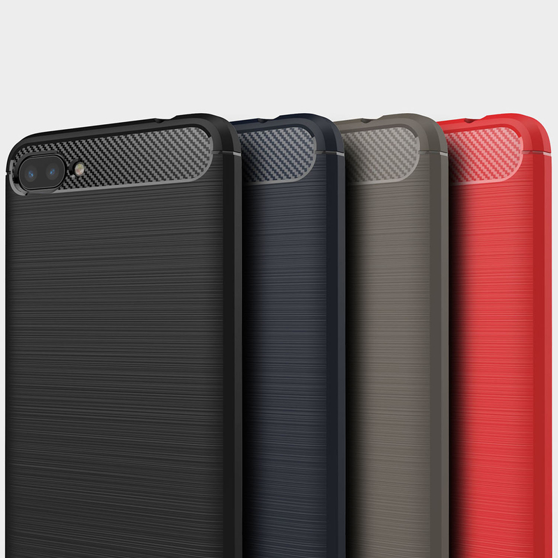 Husa Asus Zenfone 5 Lite ZC600KL TPU Carbon Rosu