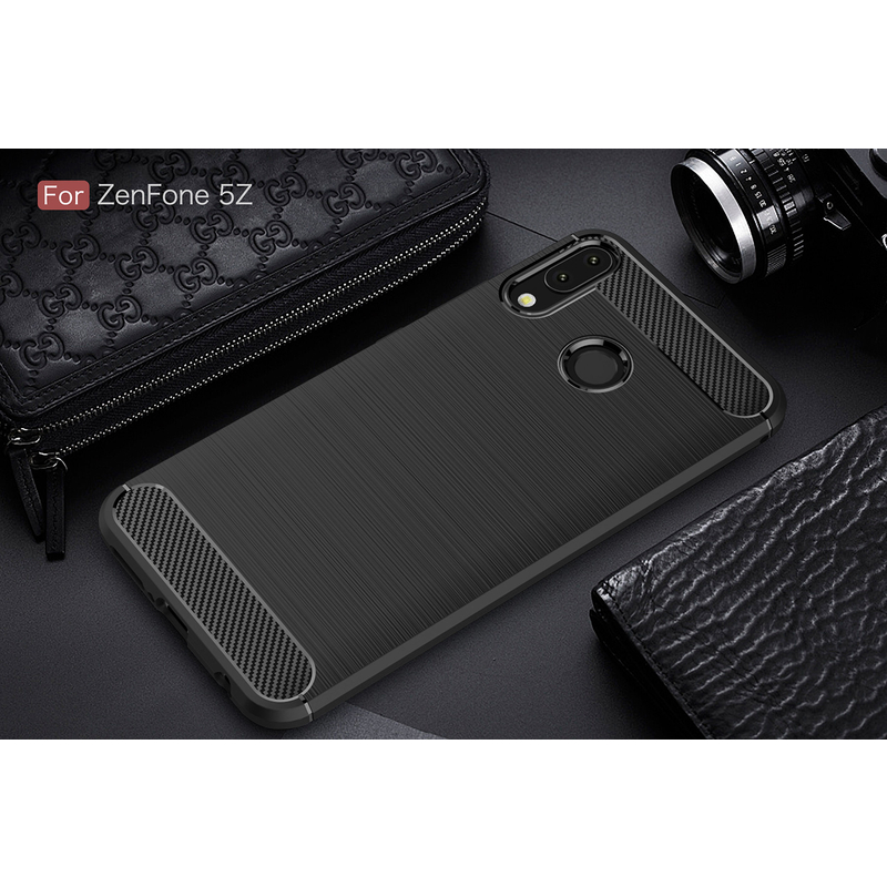 Husa Asus Zenfone 5z ZS620KL TPU Carbon Negru