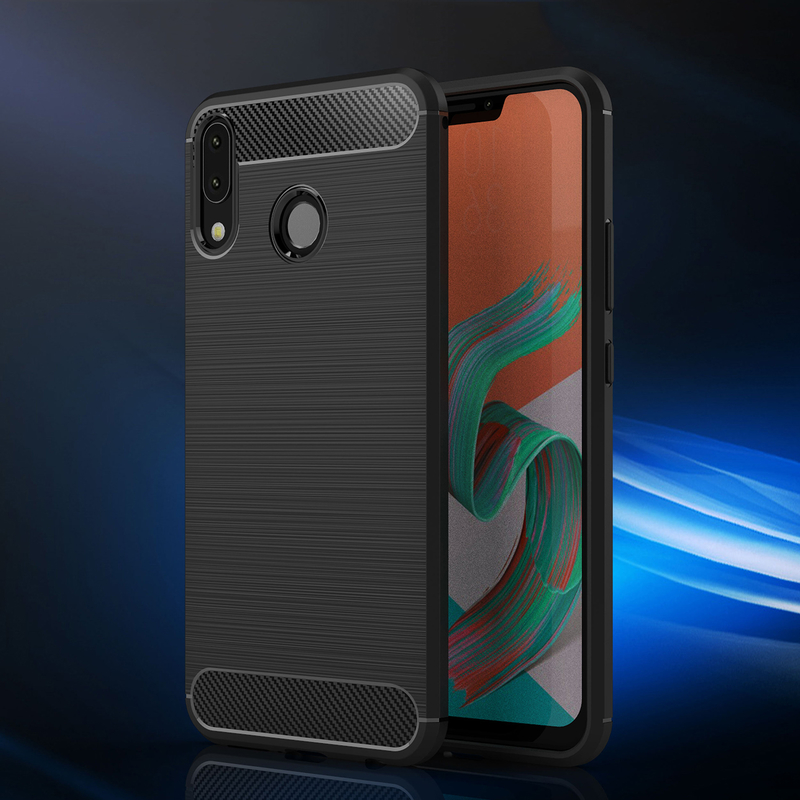 Husa Asus Zenfone 5z ZS620KL TPU Carbon Negru