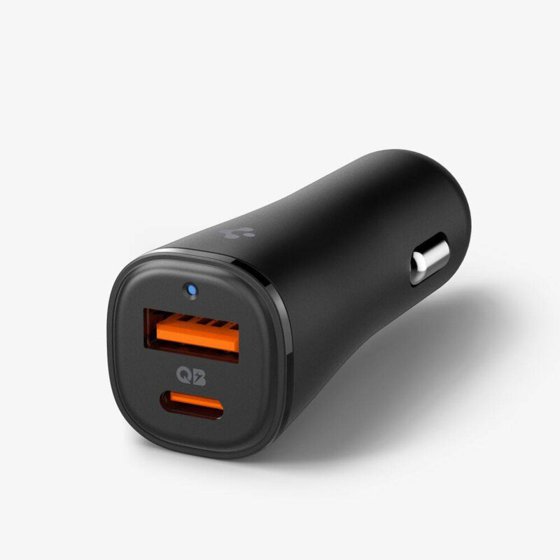 Incarcator auto Type-C PD30W + USB QC3.0 18W Spigen, EV482