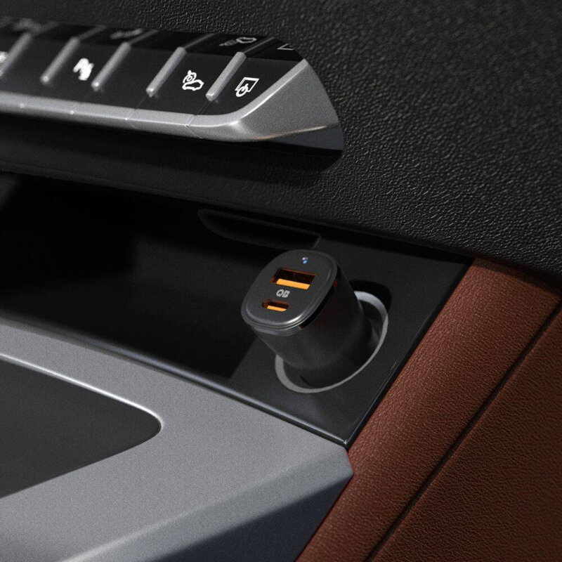 Incarcator auto Type-C PD30W + USB QC3.0 18W Spigen, EV482