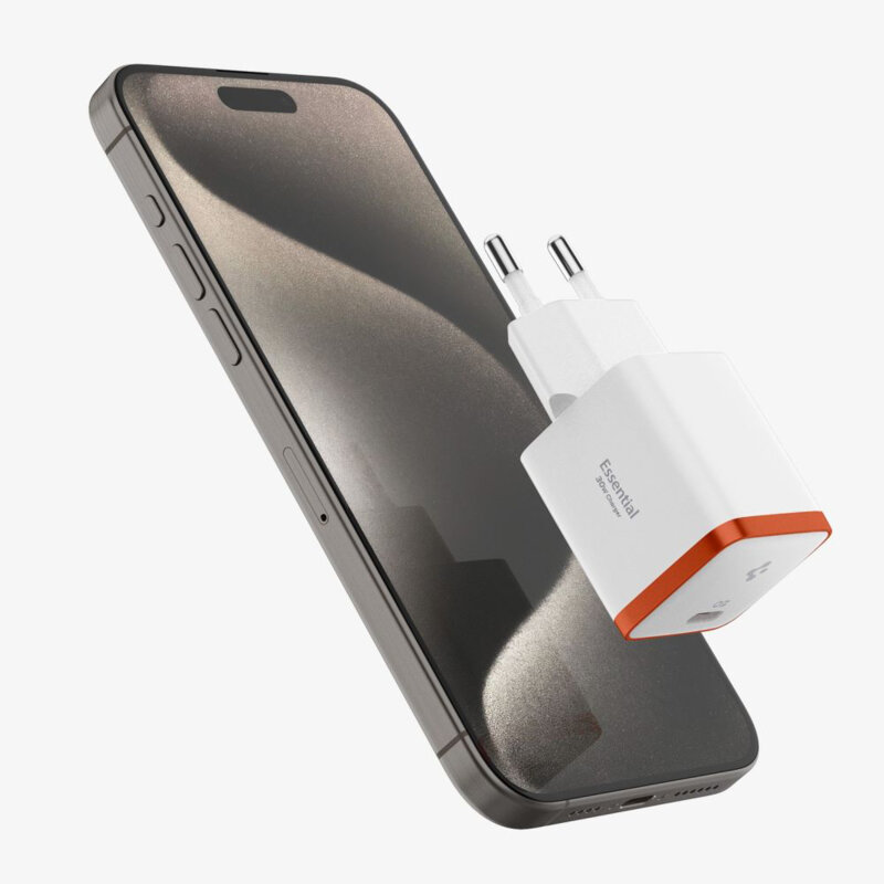 Incarcator priza Type-C, 30W Spigen, alb, EE301EU