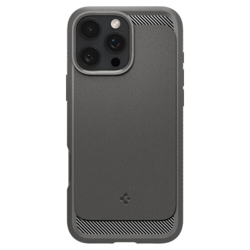Husa iPhone 16 Pro Max Spigen Rugged Armor MagSafe, gri