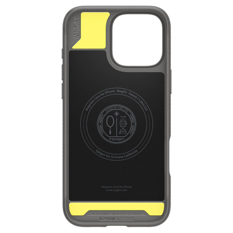 Husa iPhone 16 Pro Max Spigen Rugged Armor MagSafe, gri