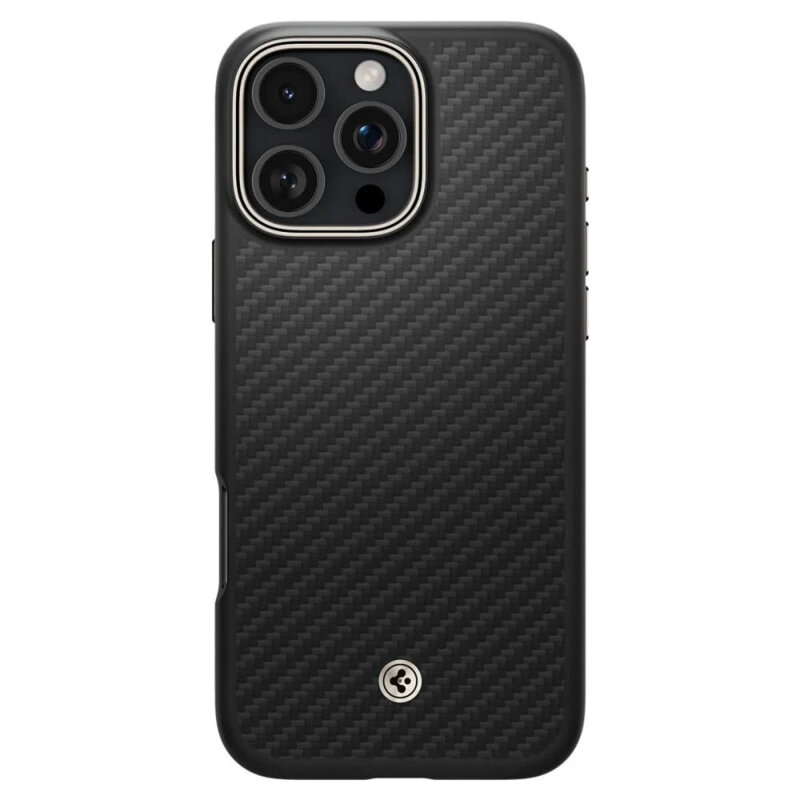 Husa iPhone 16 Pro Spigen Enzo Aramid MagSafe, natural titanium