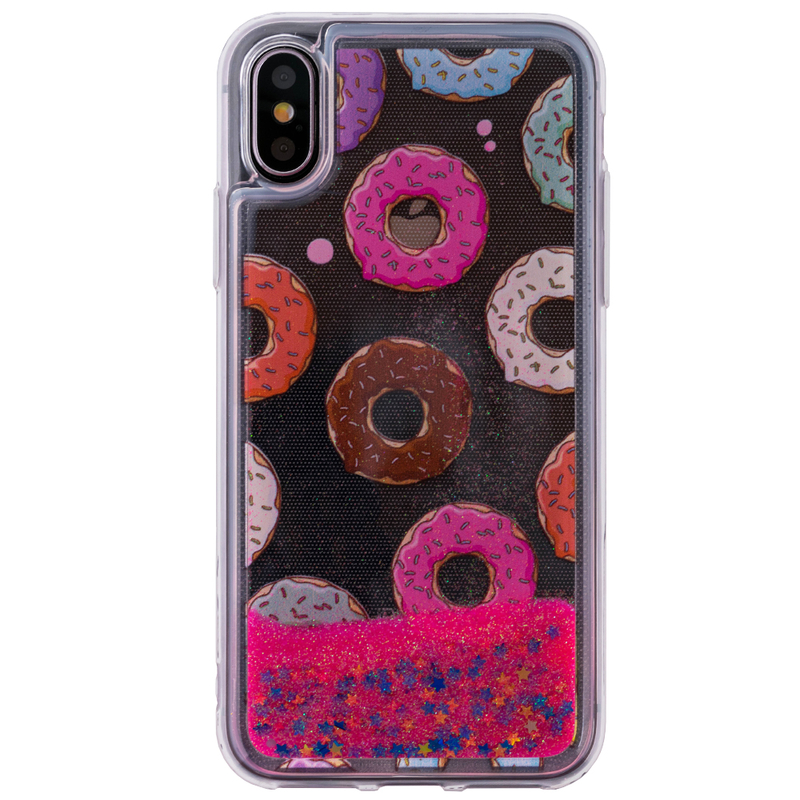 Husa iPhone X, iPhone 10 Zizo Liquid Glitter Star  - Donuts