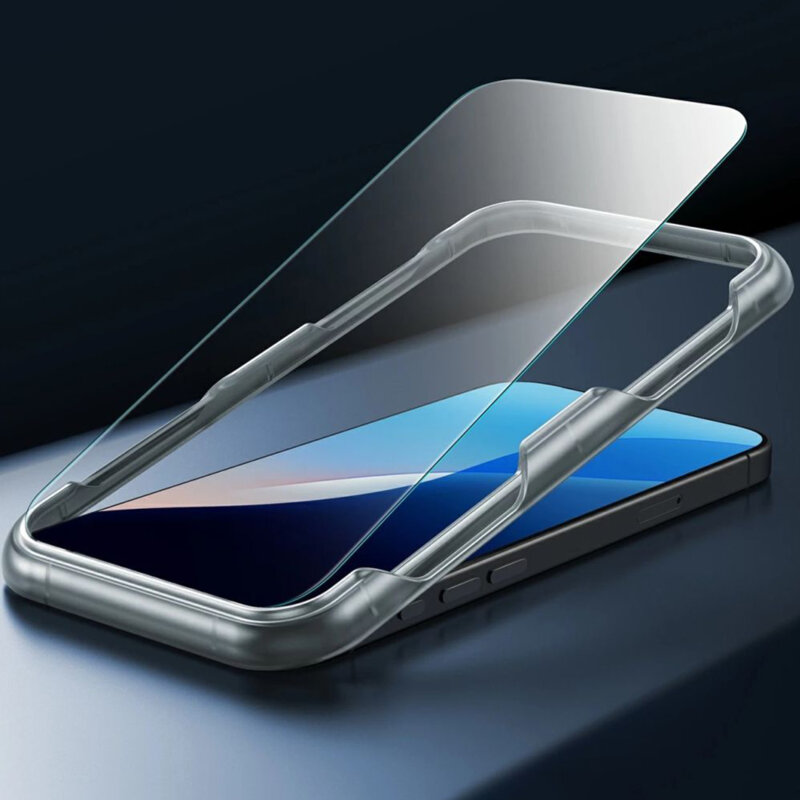 [Pachet 360°] Husa + folie iPhone 16 Plus ESR Classic Hybrid HaloLock, negru/transparenta