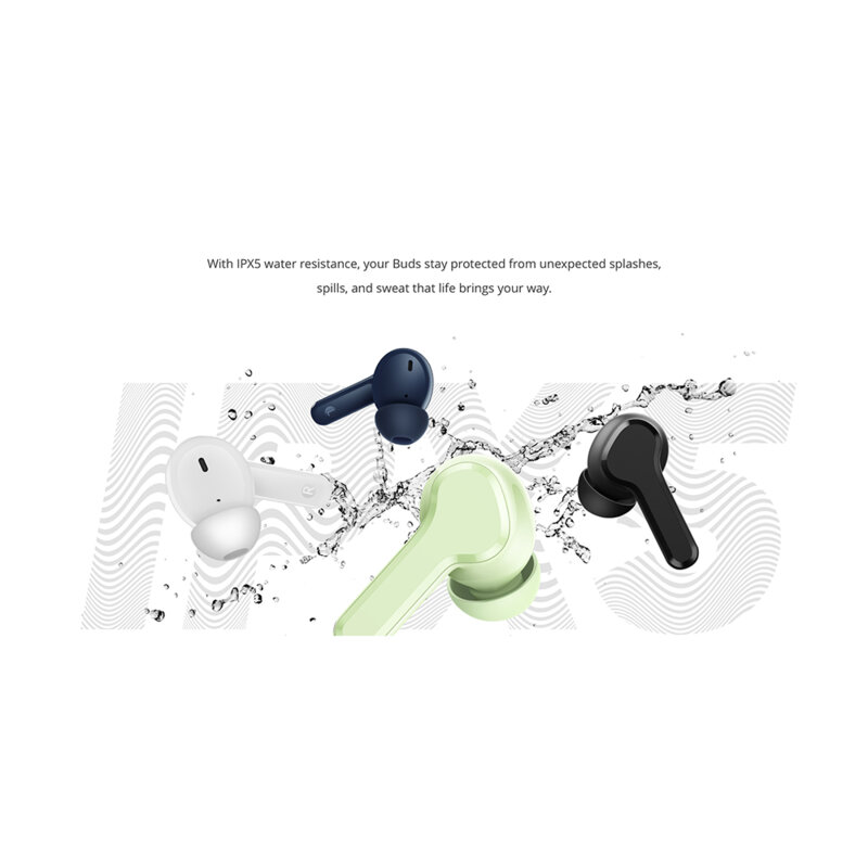 Casti Bluetooth wireless Noise Cancelling Realme Buds T110, negru