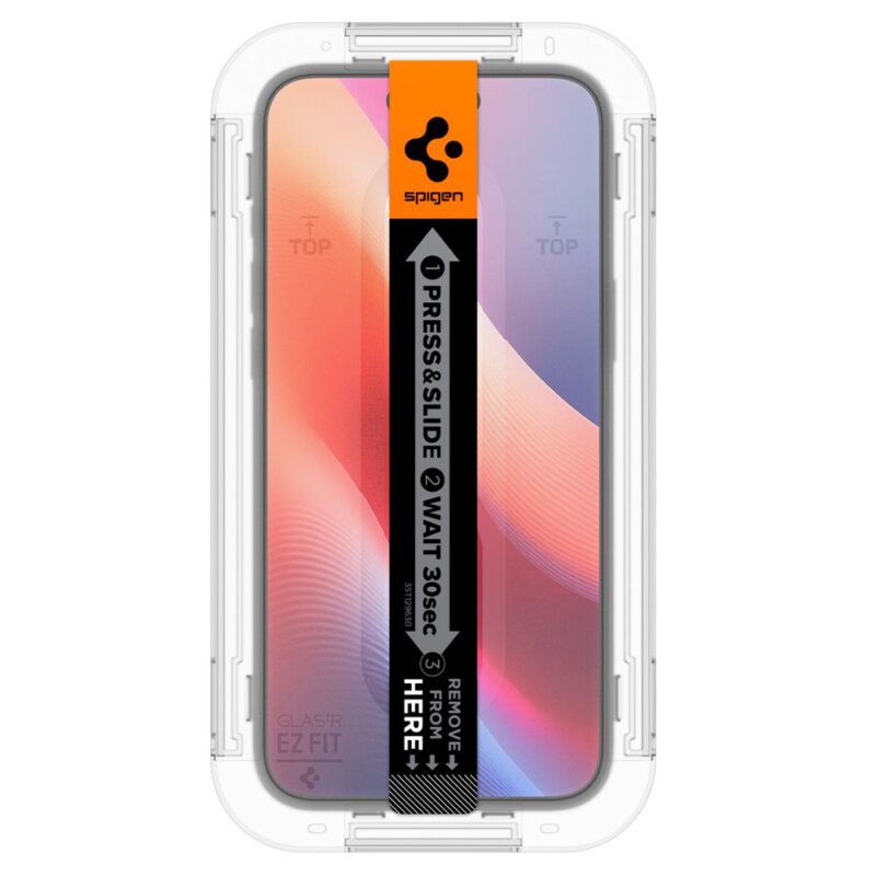 [Pachet 2x] Folie iPhone 15 Spigen Glas.tR EZ Fit, privacy