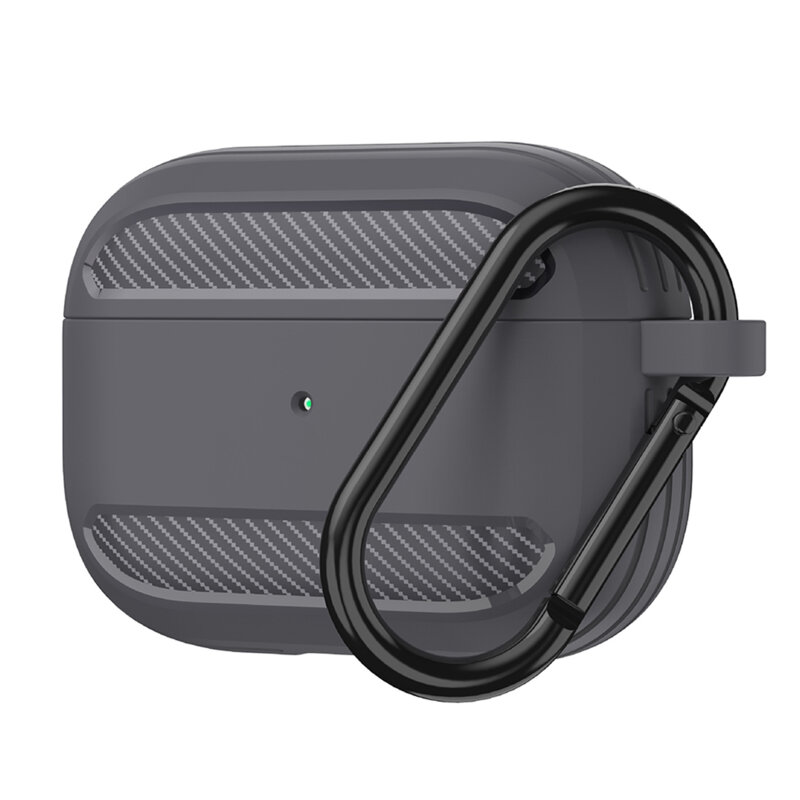 Husa AirPods Pro 1 Techsuit Carbon Silicone, gri