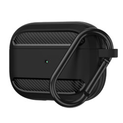 Husa AirPods Pro 2 Techsuit Carbon Silicone, negru