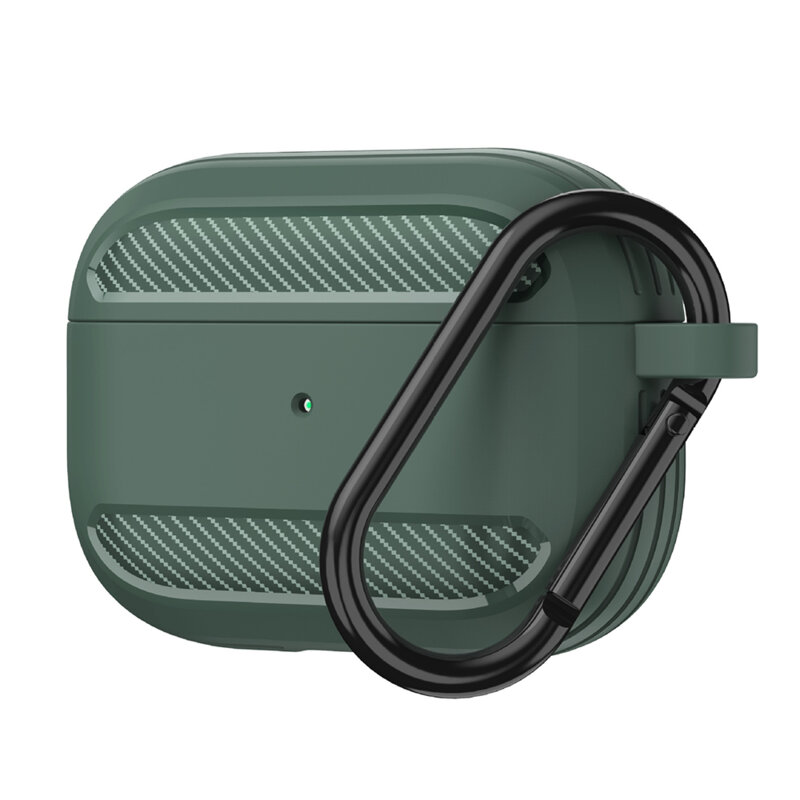 Husa AirPods Pro 2 Techsuit Carbon Silicone, verde