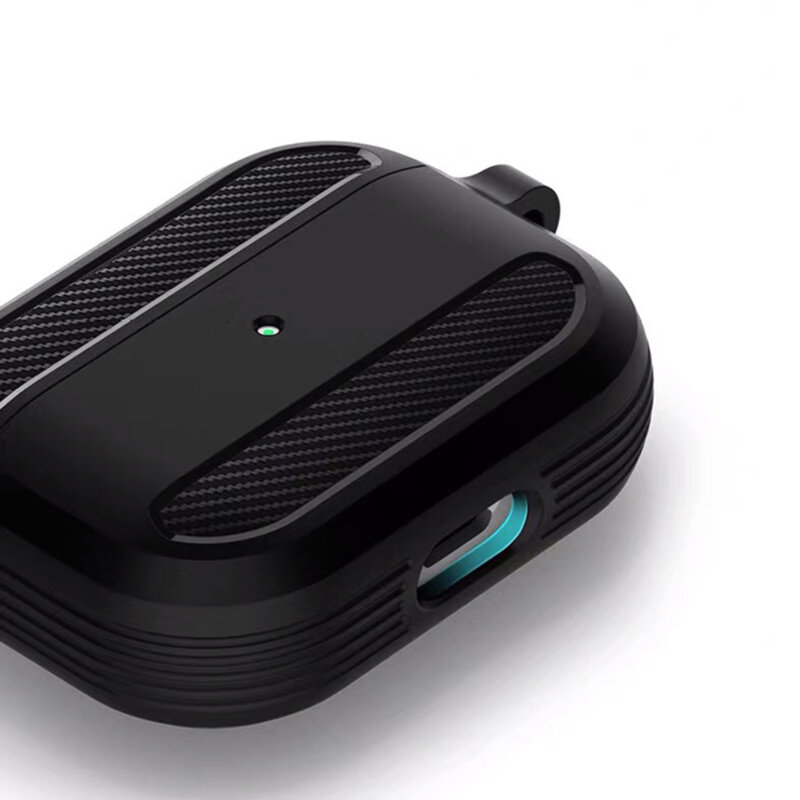 Husa AirPods Pro 2 Techsuit Carbon Silicone, gri