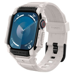 [Pachet husa + curea] Apple Watch 10 46mm Spigen Rugged Armor Pro, bej