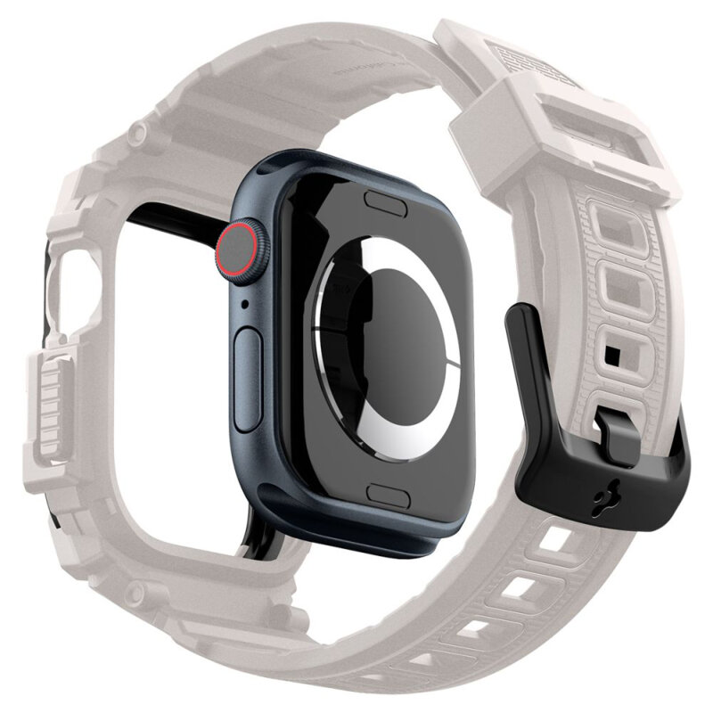 [Pachet husa + curea] Apple Watch 10 46mm Spigen Rugged Armor Pro, bej