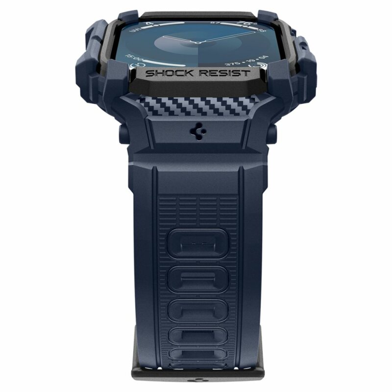 [Pachet husa + curea] Apple Watch 10 46mm Spigen Rugged Armor Pro, bleumarin