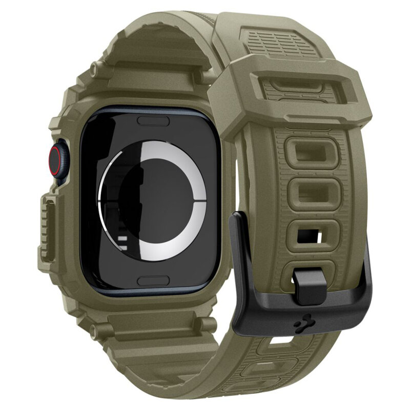 [Pachet husa + curea] Apple Watch 10 46mm Spigen Rugged Armor Pro, kaki