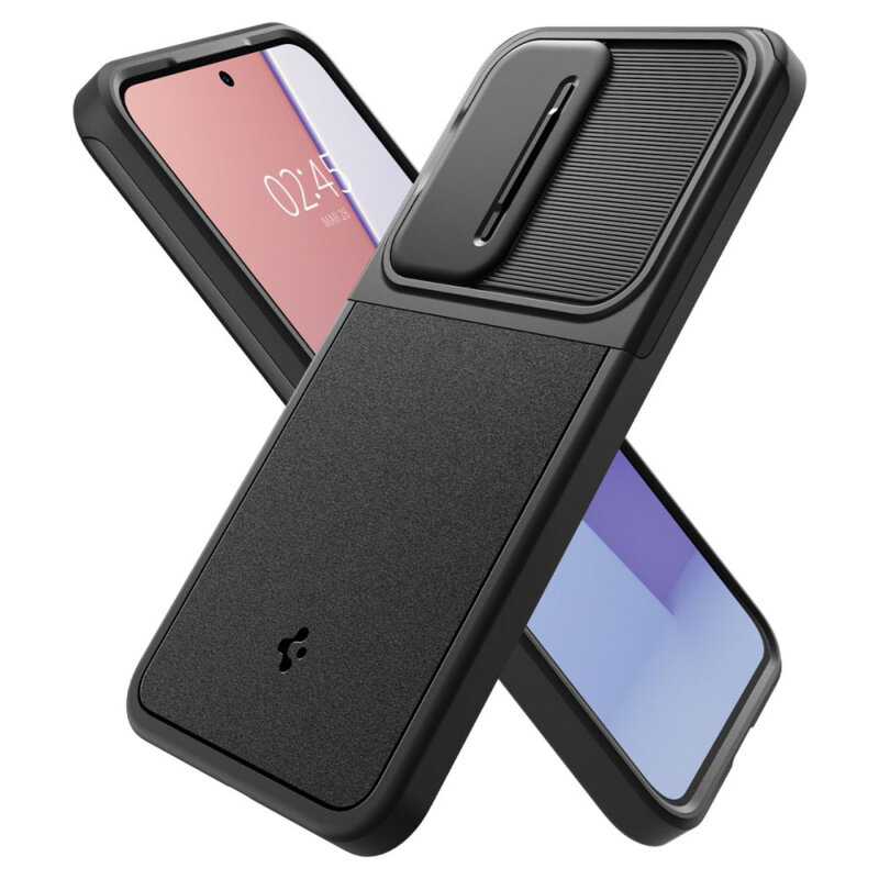 Husa Samsung Galaxy S24 FE Spigen Optik Armor, negru