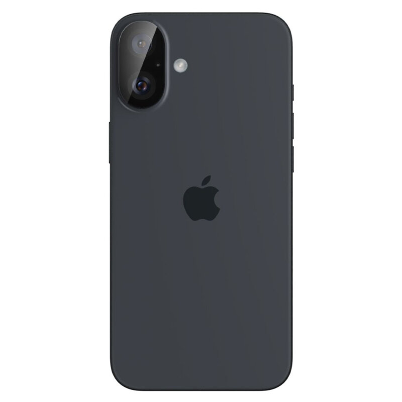 [Pachet 2x] Folie sticla camera iPhone 16 Spigen Glas.tR Optik, negru