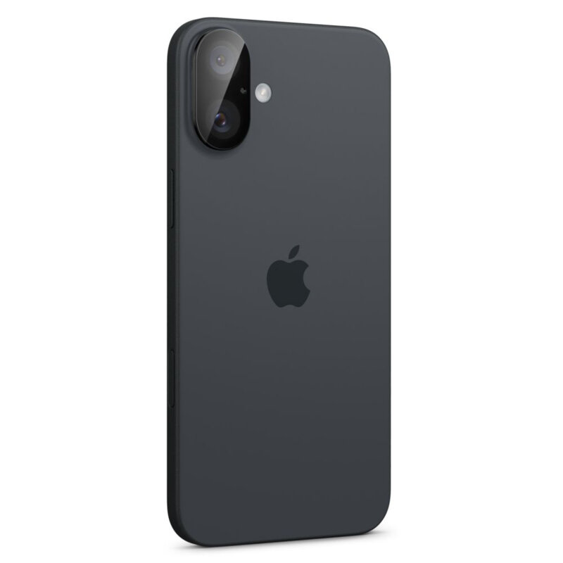 [Pachet 2x] Folie sticla camera iPhone 16 Spigen Glas.tR Optik, negru