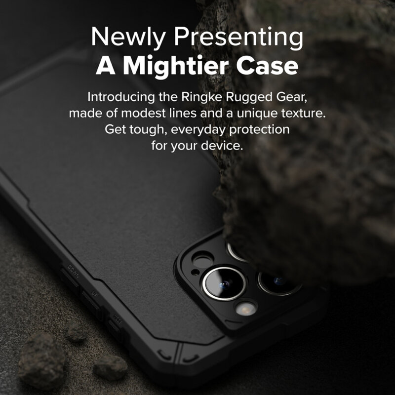 Husa iPhone 16 Pro Ringke Rugged Gear, negru