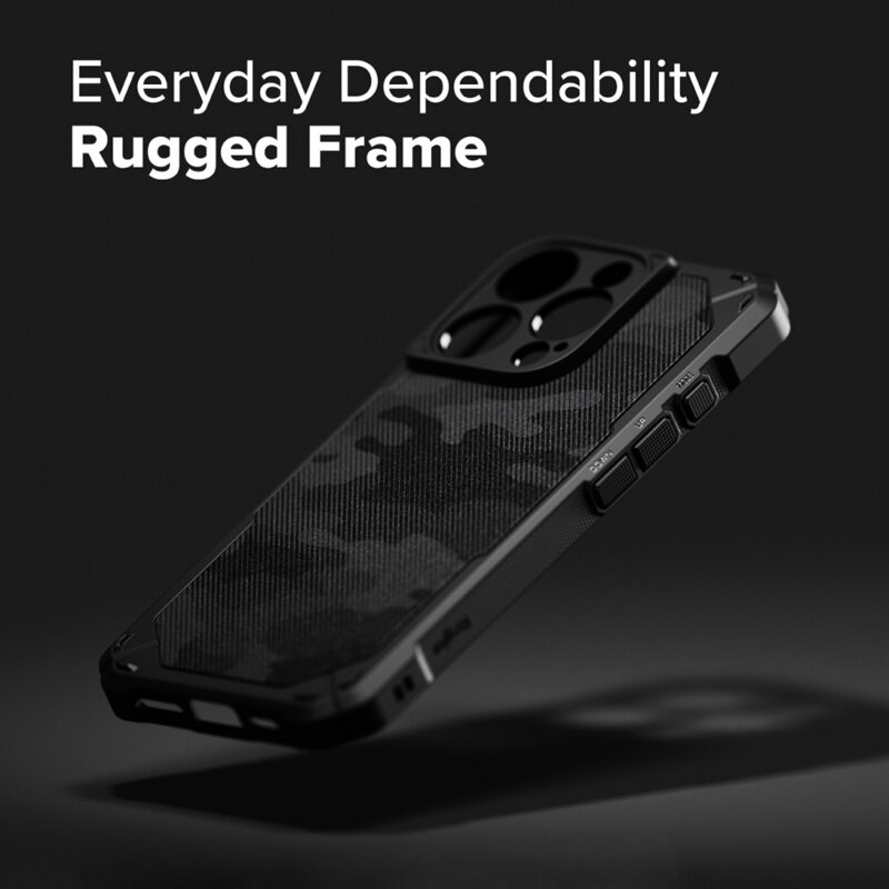 Husa iPhone 16 Pro Ringke Rugged Gear, negru