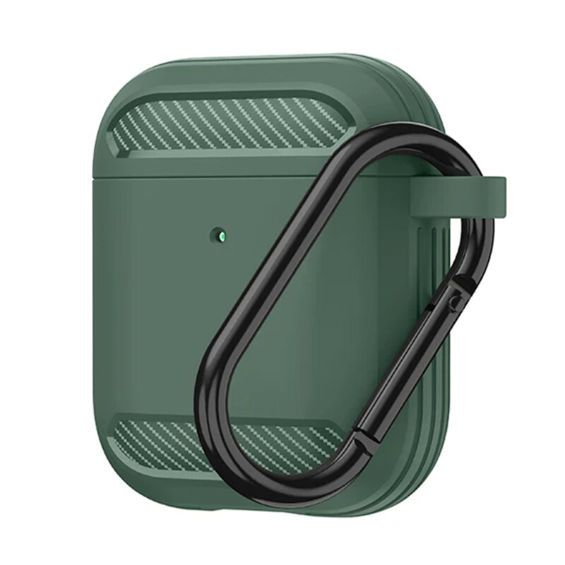 Husa AirPods 1 Techsuit Carbon Silicone, verde
