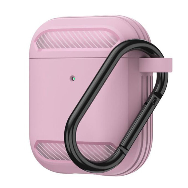 Husa AirPods 1 Techsuit Carbon Silicone, roz