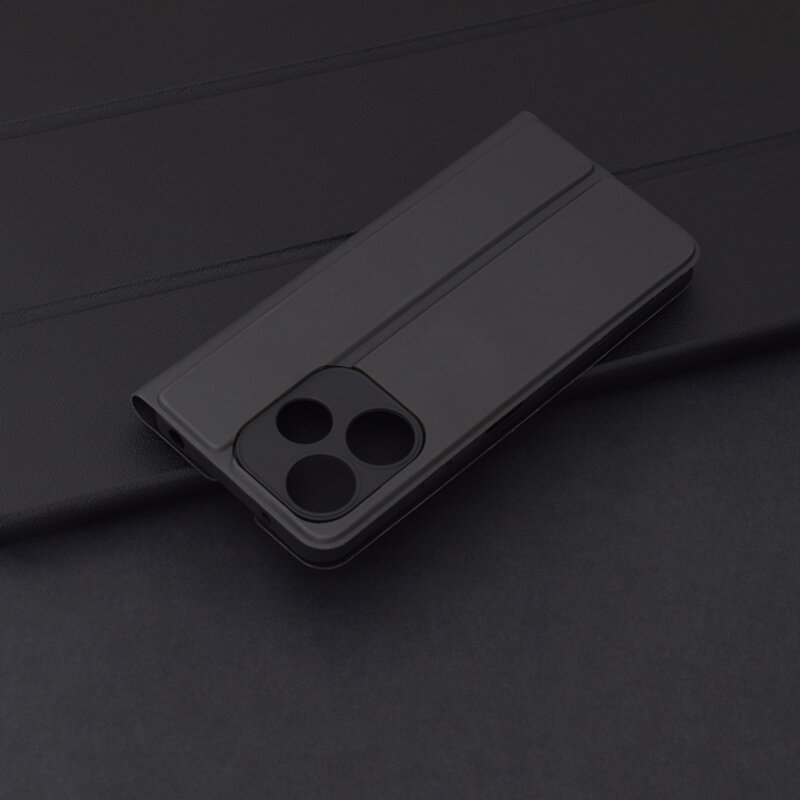 Husa Xiaomi Poco M6 4G Techsuit Magskin Book, negru