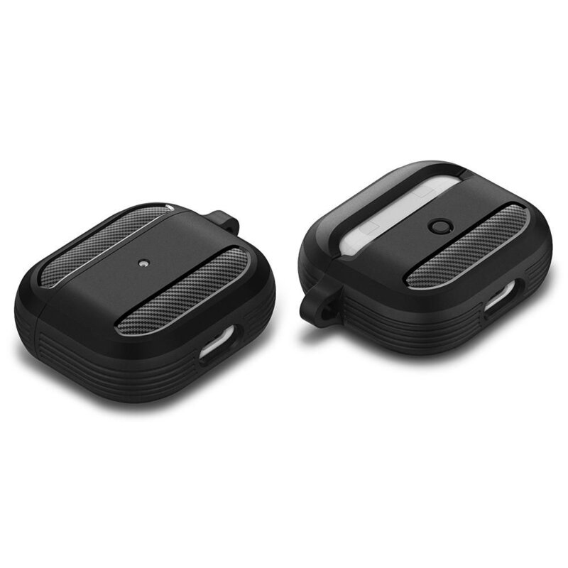 Husa AirPods 3 Techsuit Carbon Silicone, negru