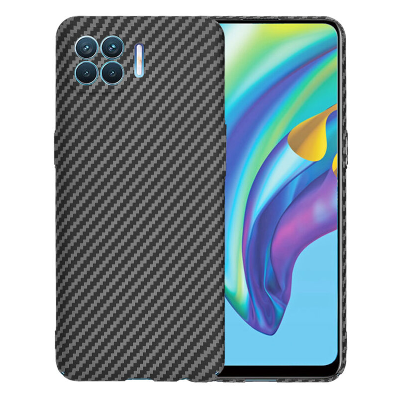 Husa Oppo Reno4 Lite Techsuit Carbonite FiberShell, negru