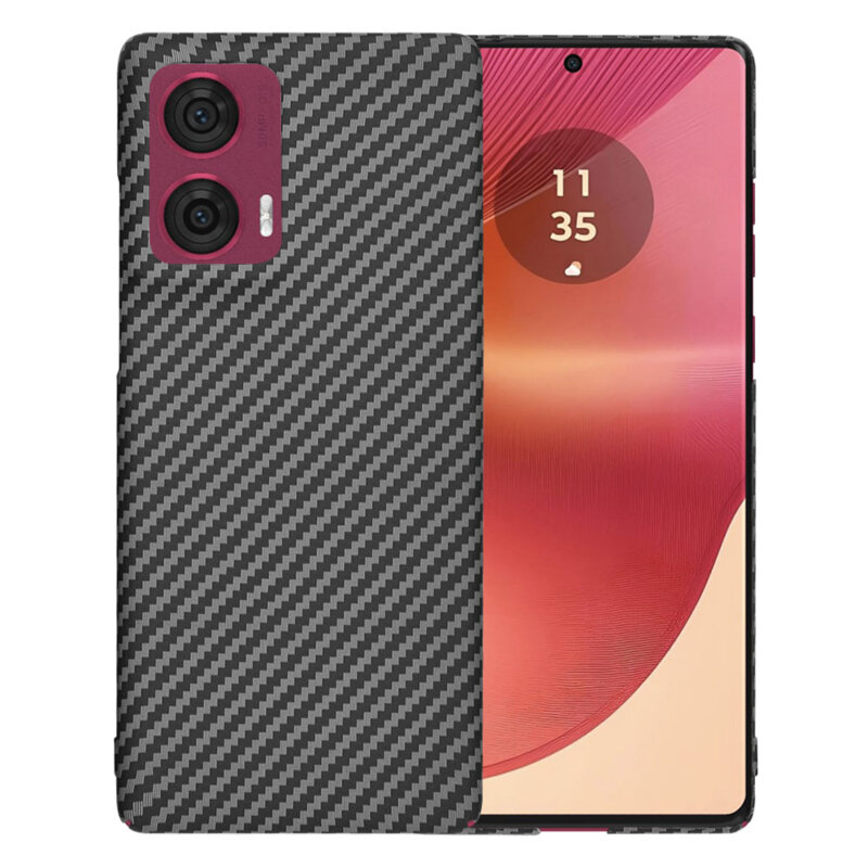 Husa Motorola Edge 50 Fusion Techsuit Carbonite FiberShell, negru