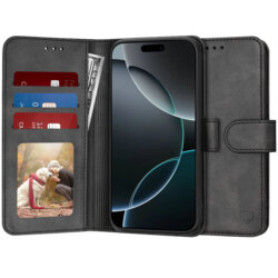 Husa 360 iPhone 16 Pro Techsuit Diary Book, negru