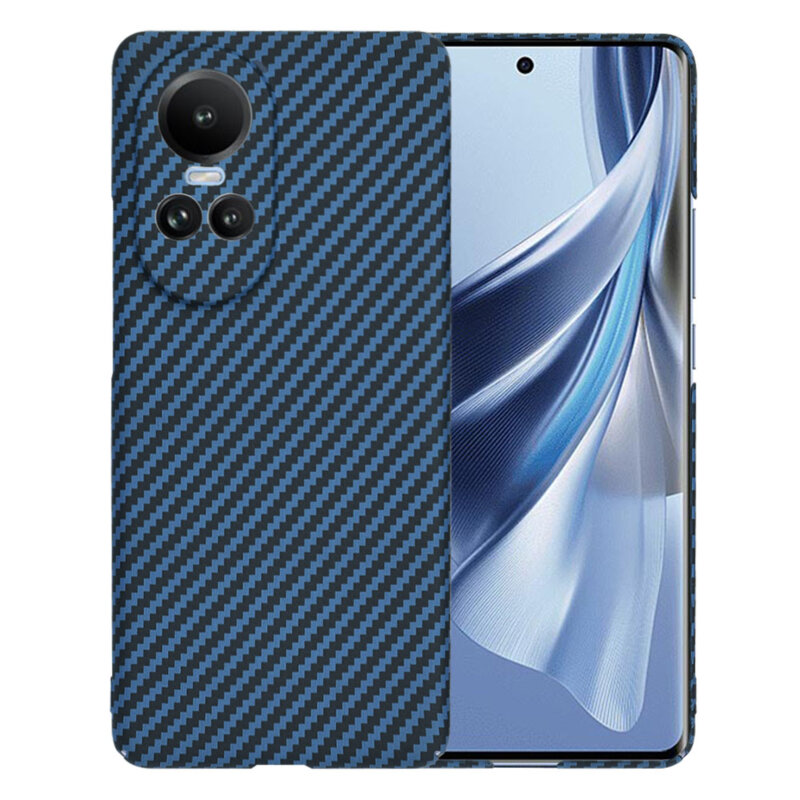 Husa Oppo Reno10 Techsuit Carbonite FiberShell, cyan