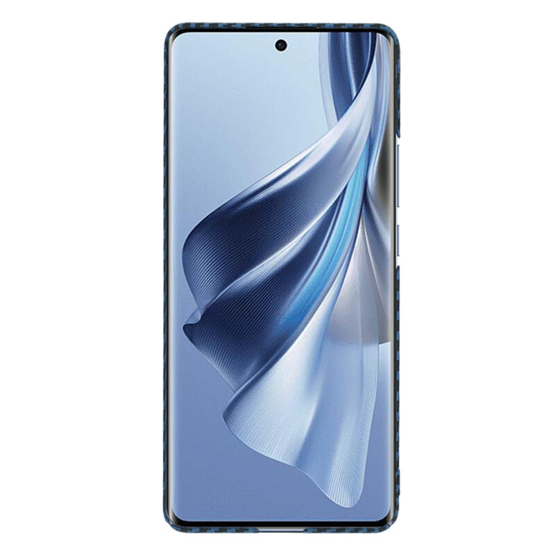 Husa Oppo Reno10 Techsuit Carbonite FiberShell, cyan
