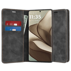 Husa piele Motorola Edge 50 Techsuit Confy Cover, negru