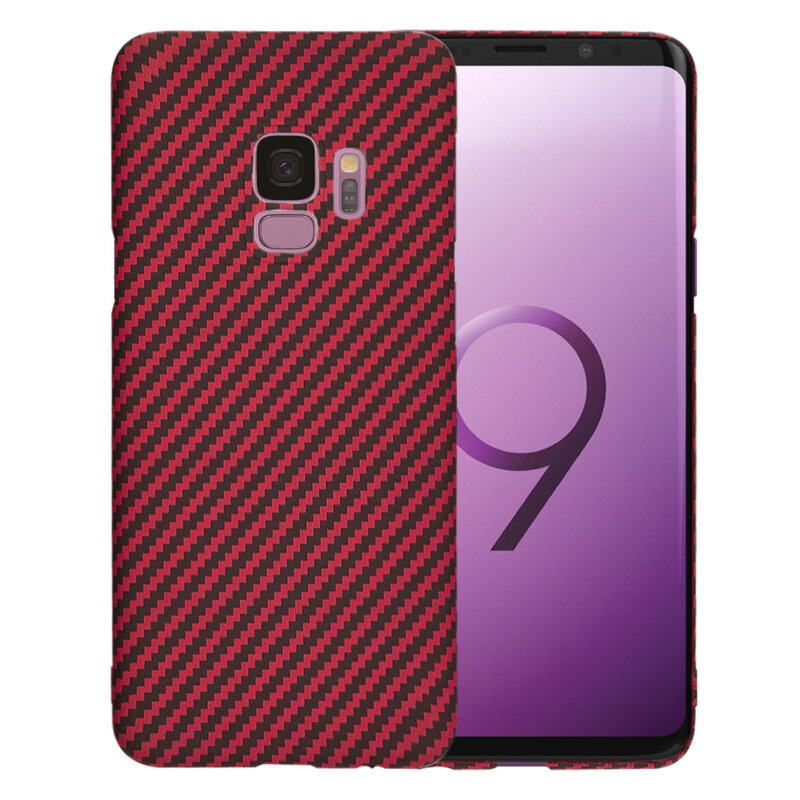 Husa Samsung Galaxy S9 Techsuit Carbonite FiberShell, rosu