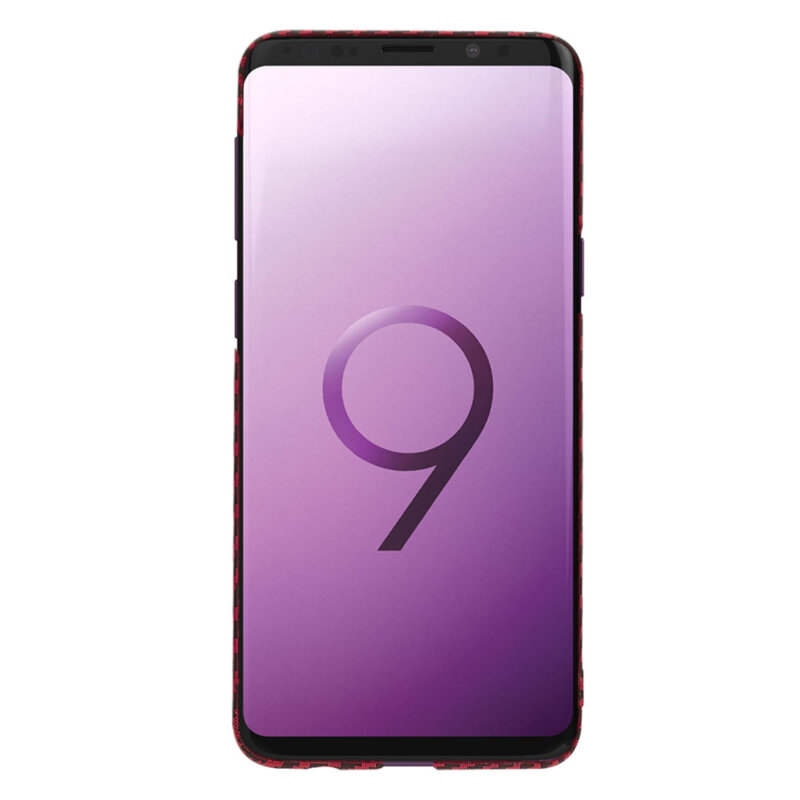Husa Samsung Galaxy S9 Techsuit Carbonite FiberShell, rosu