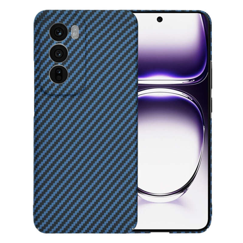 Husa Oppo Reno12 Techsuit Carbonite FiberShell, cyan
