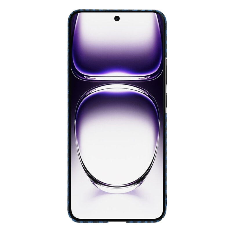 Husa Oppo Reno12 Techsuit Carbonite FiberShell, cyan