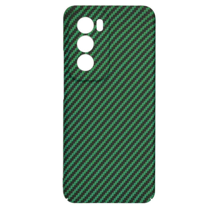 Husa Oppo Reno12 Techsuit Carbonite FiberShell, verde