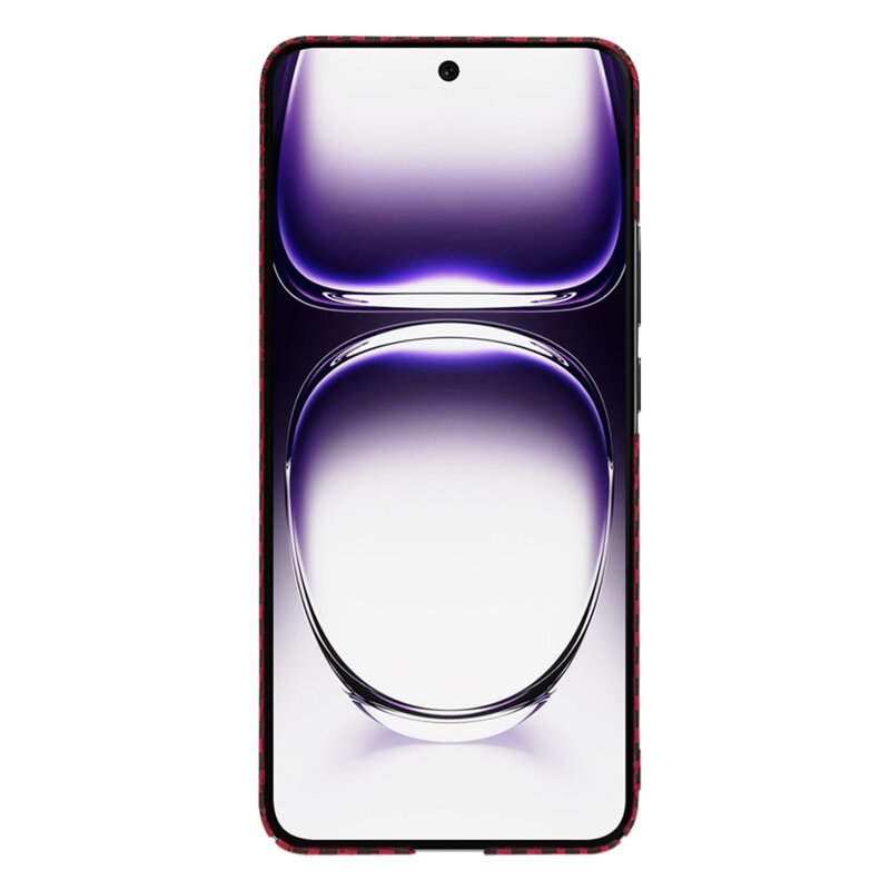 Husa Oppo Reno12 Techsuit Carbonite FiberShell, rosu