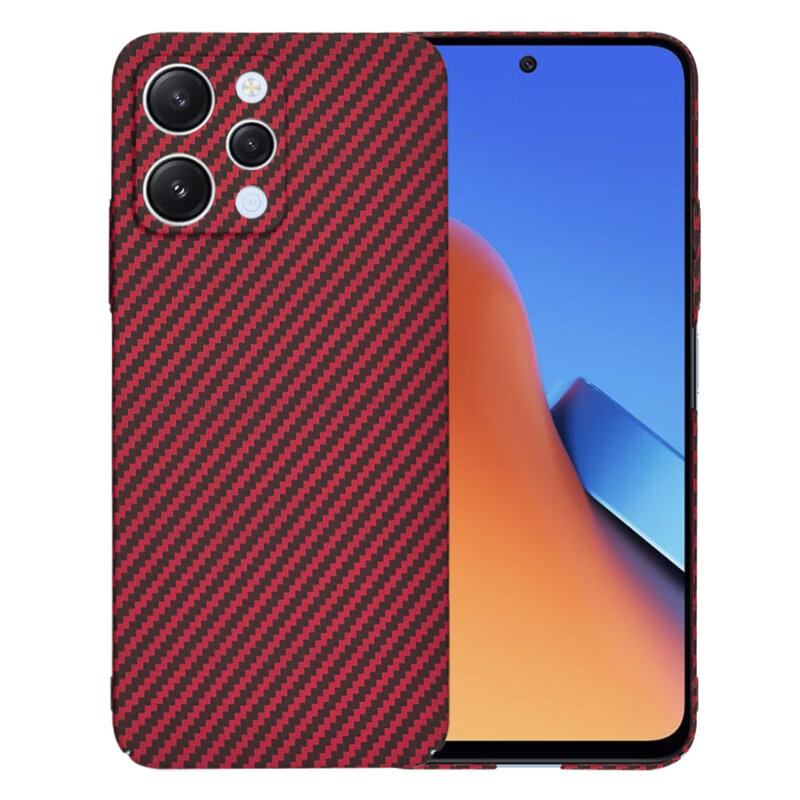 Husa Xiaomi Redmi 12 4G Techsuit Carbonite FiberShell, rosu