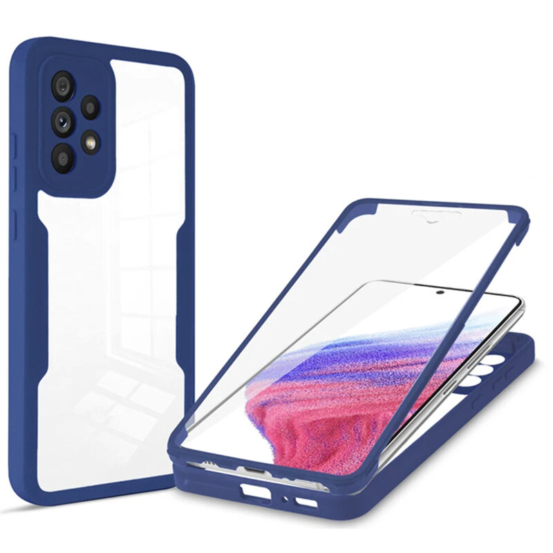 Husa 360° Samsung Galaxy A53 5G Techsuit ColorVerse, albastru