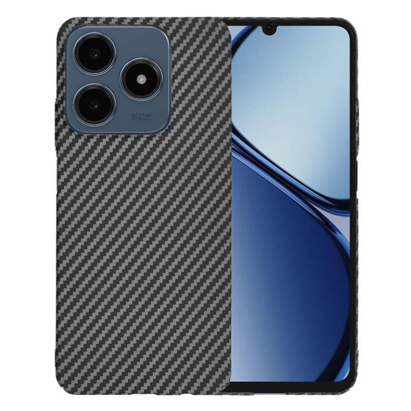 Husa Realme C63 Techsuit Carbonite FiberShell, negru