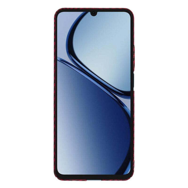 Husa Realme C63 Techsuit Carbonite FiberShell, rosu