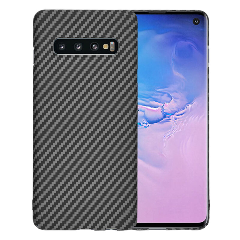 Husa Samsung Galaxy S10 Techsuit Carbonite FiberShell, negru