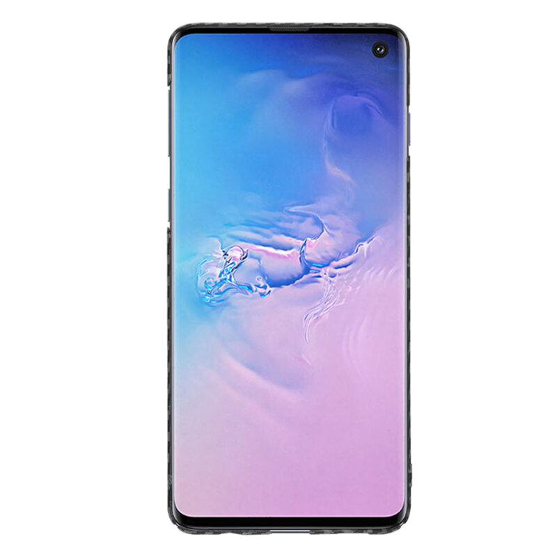 Husa Samsung Galaxy S10 Techsuit Carbonite FiberShell, negru